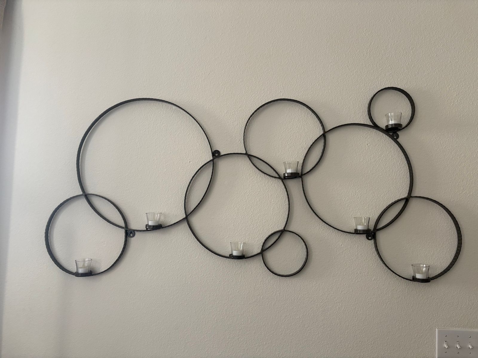 Metal Circles Tea Light Candle Holder