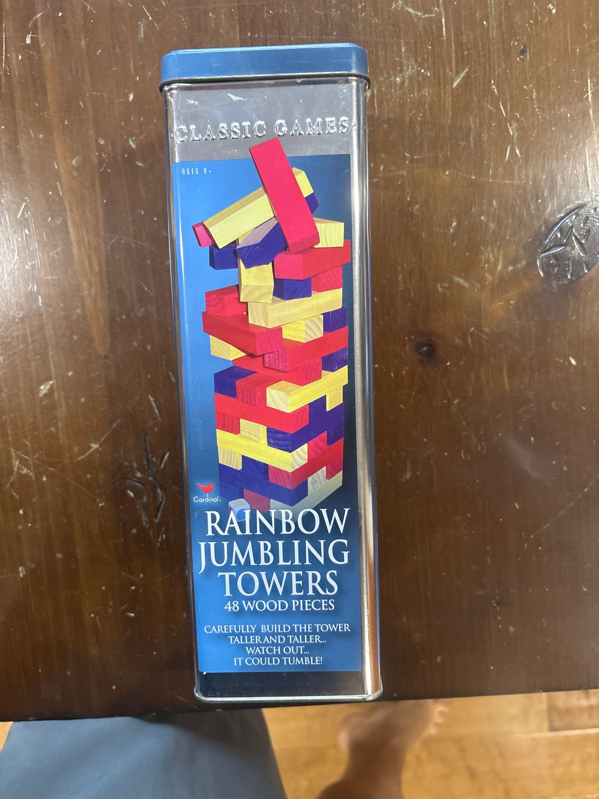 Cardinal Rainbow Jumbling Towers Game